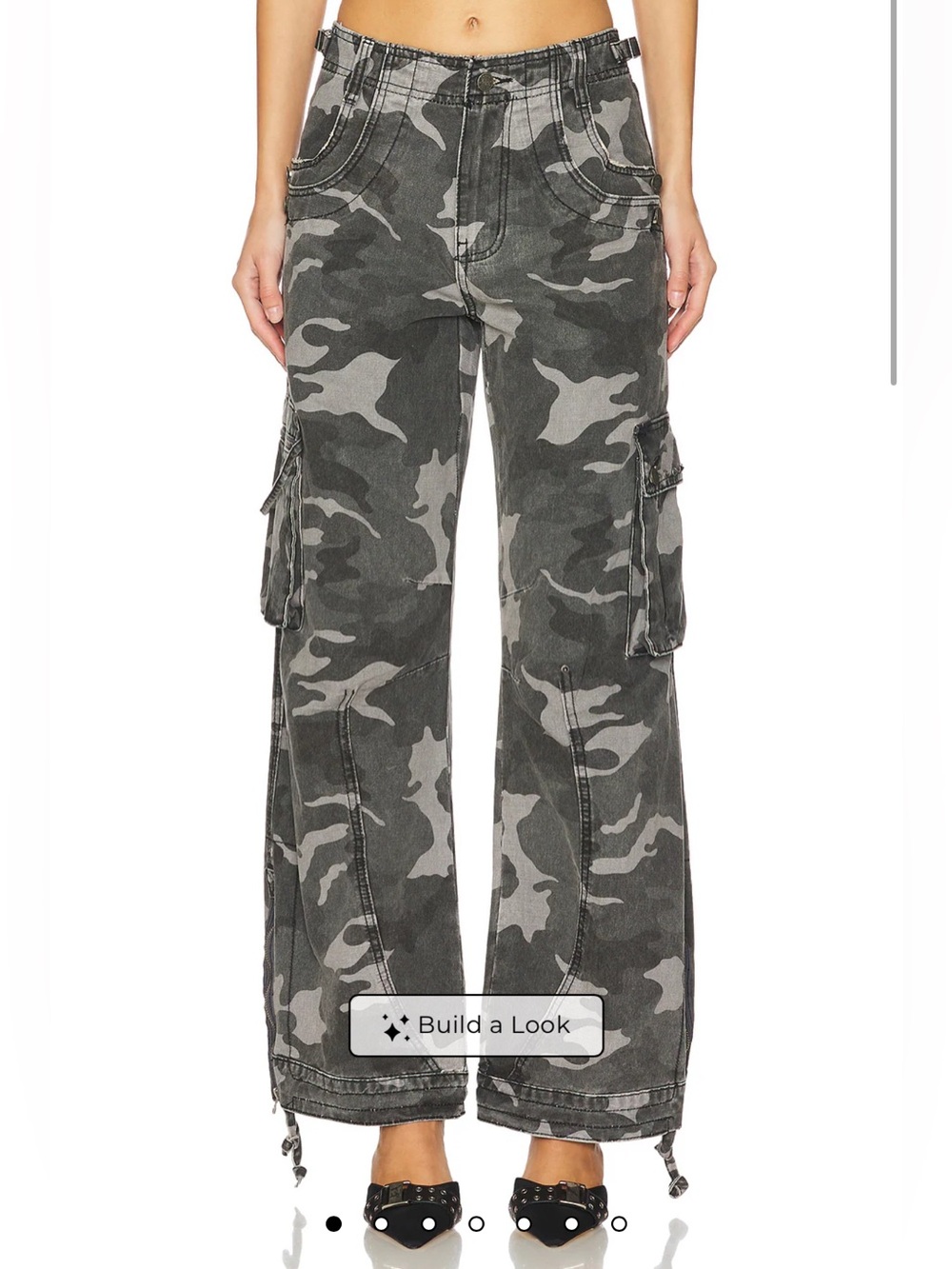 Jaded London Trooper Cargo in Black Camo // Size 34